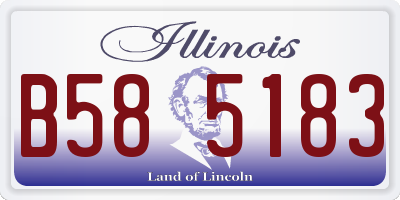 IL license plate B585183
