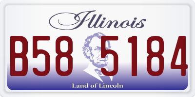 IL license plate B585184