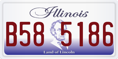 IL license plate B585186