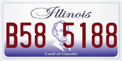IL license plate B585188
