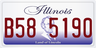 IL license plate B585190