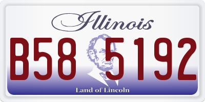 IL license plate B585192