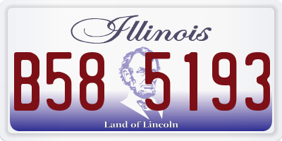 IL license plate B585193