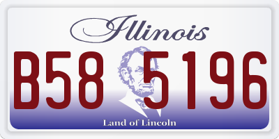 IL license plate B585196