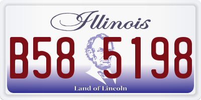 IL license plate B585198