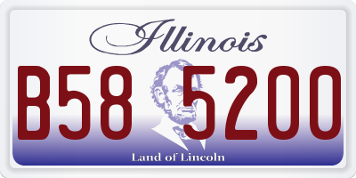 IL license plate B585200