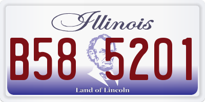 IL license plate B585201