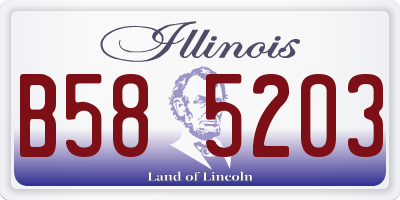 IL license plate B585203