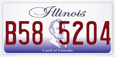 IL license plate B585204