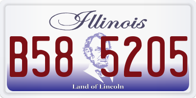 IL license plate B585205