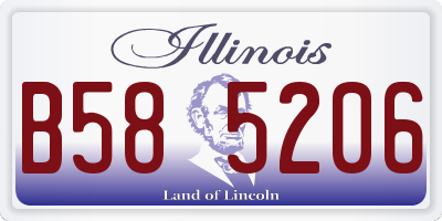 IL license plate B585206
