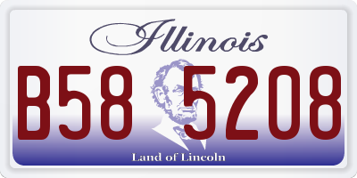 IL license plate B585208