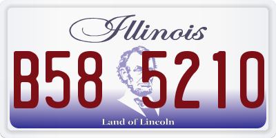 IL license plate B585210
