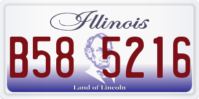 IL license plate B585216