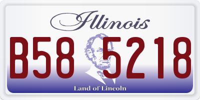 IL license plate B585218