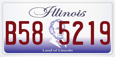 IL license plate B585219
