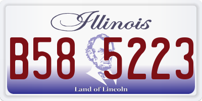IL license plate B585223