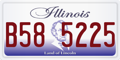 IL license plate B585225