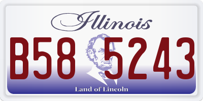 IL license plate B585243