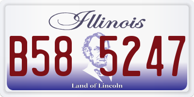 IL license plate B585247