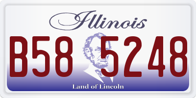 IL license plate B585248