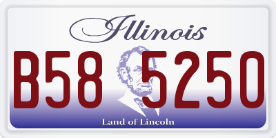 IL license plate B585250