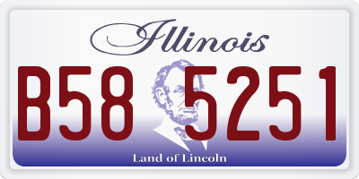 IL license plate B585251