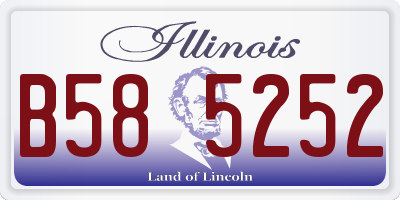 IL license plate B585252