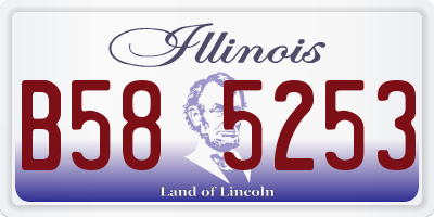 IL license plate B585253