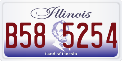 IL license plate B585254