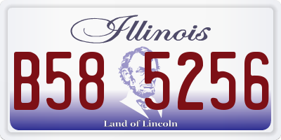 IL license plate B585256