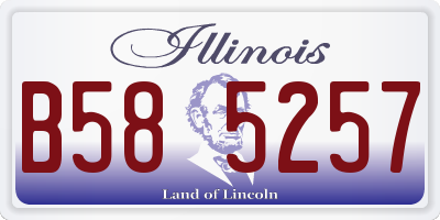 IL license plate B585257