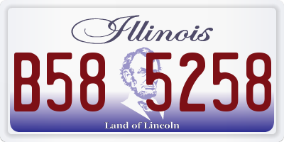 IL license plate B585258