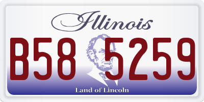 IL license plate B585259