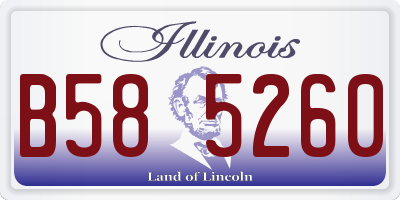 IL license plate B585260