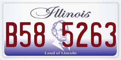 IL license plate B585263