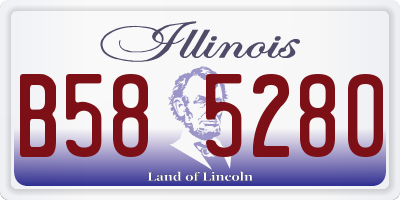 IL license plate B585280