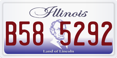 IL license plate B585292