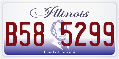 IL license plate B585299