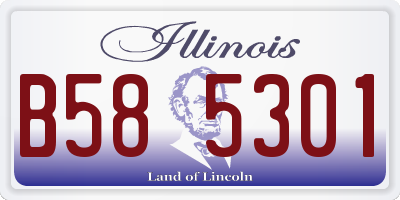 IL license plate B585301