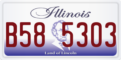 IL license plate B585303