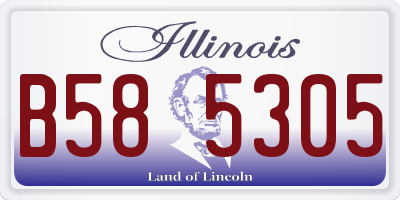 IL license plate B585305