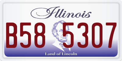 IL license plate B585307