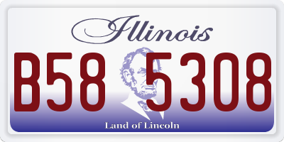 IL license plate B585308