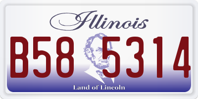 IL license plate B585314