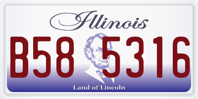 IL license plate B585316