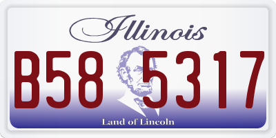 IL license plate B585317