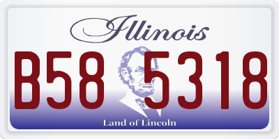 IL license plate B585318