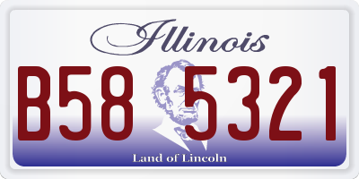IL license plate B585321