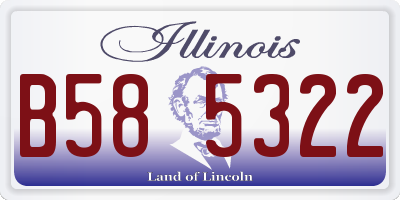 IL license plate B585322
